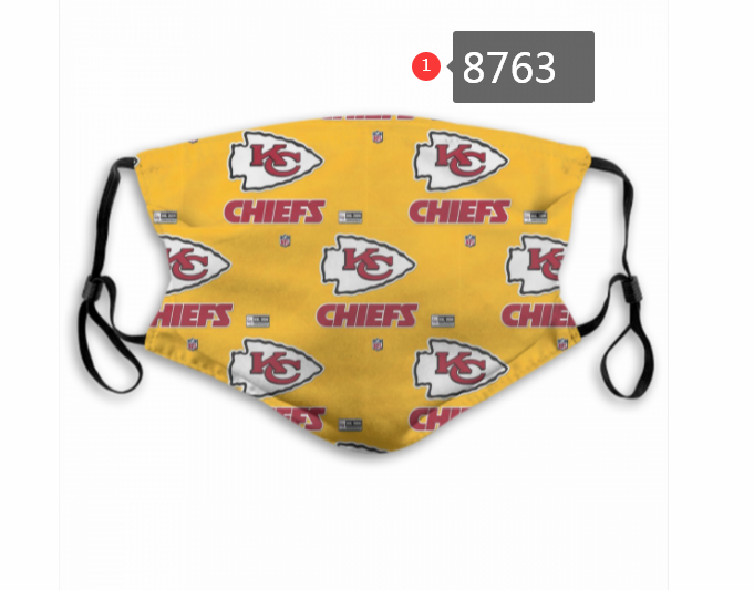 2020 Kansas City Chiefs #24 Dust mask with filter->nfl dust mask->Sports Accessory